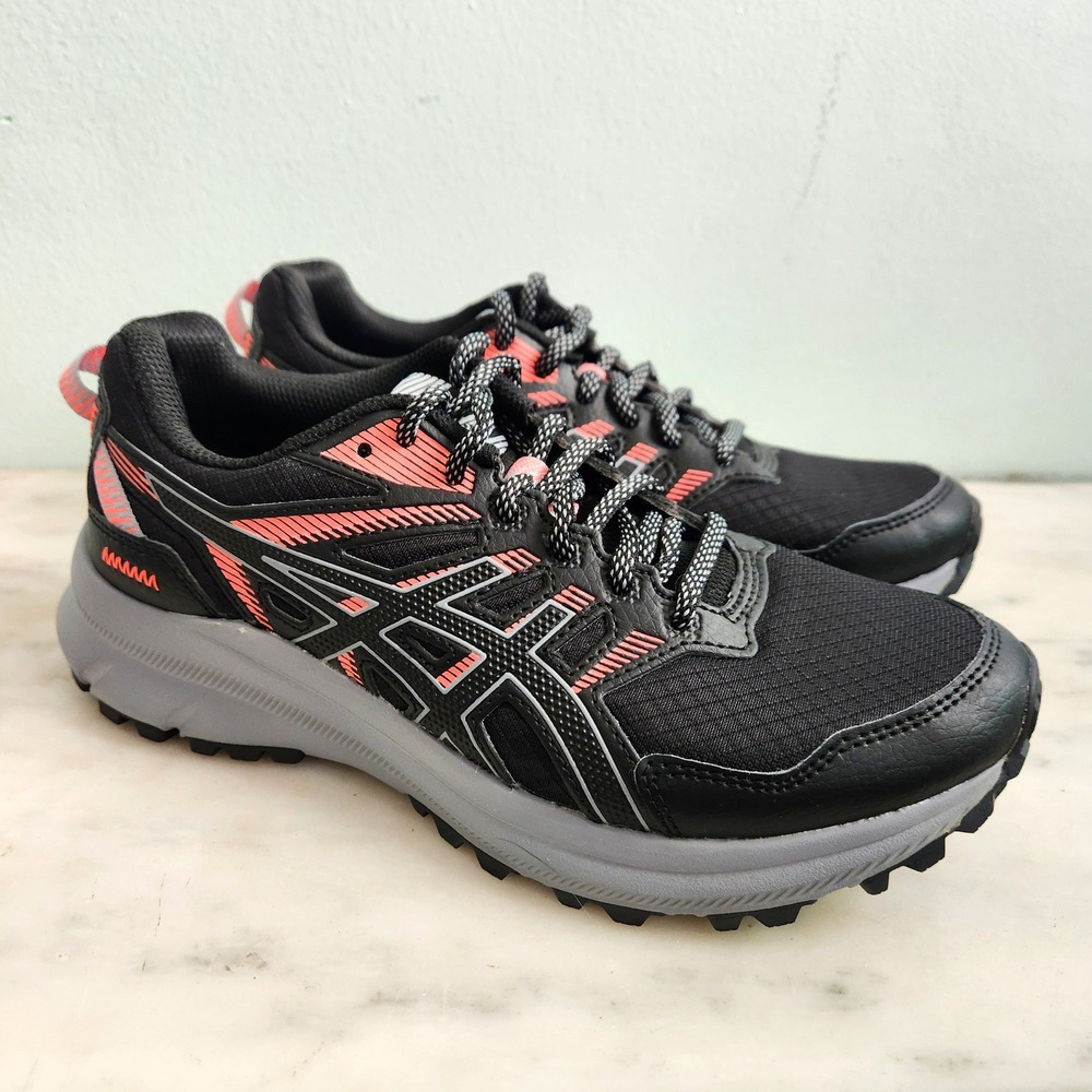ASICS Trail Scout 2 Womens Running‎ Shoes Black Pink Grey Size 7 NEW